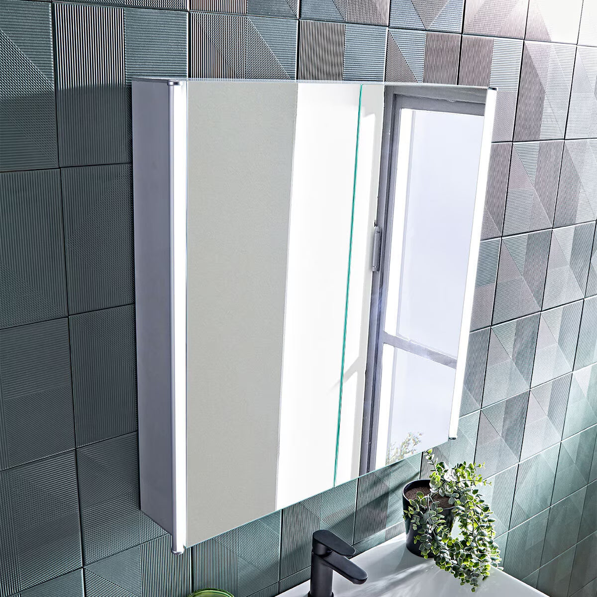 Endure 2 Door Mirror Cabinet with LED lighting