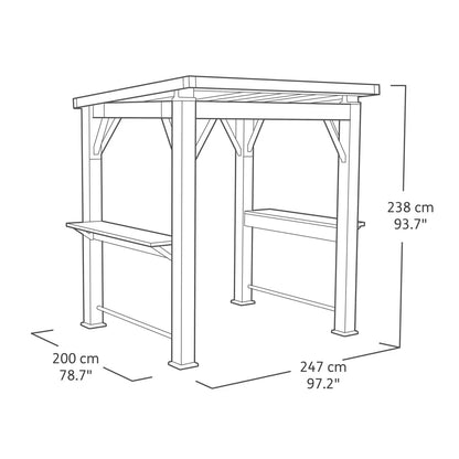 Grill Gazebo 8Ft 1" X 6Ft 7" (2.47 X 2M)