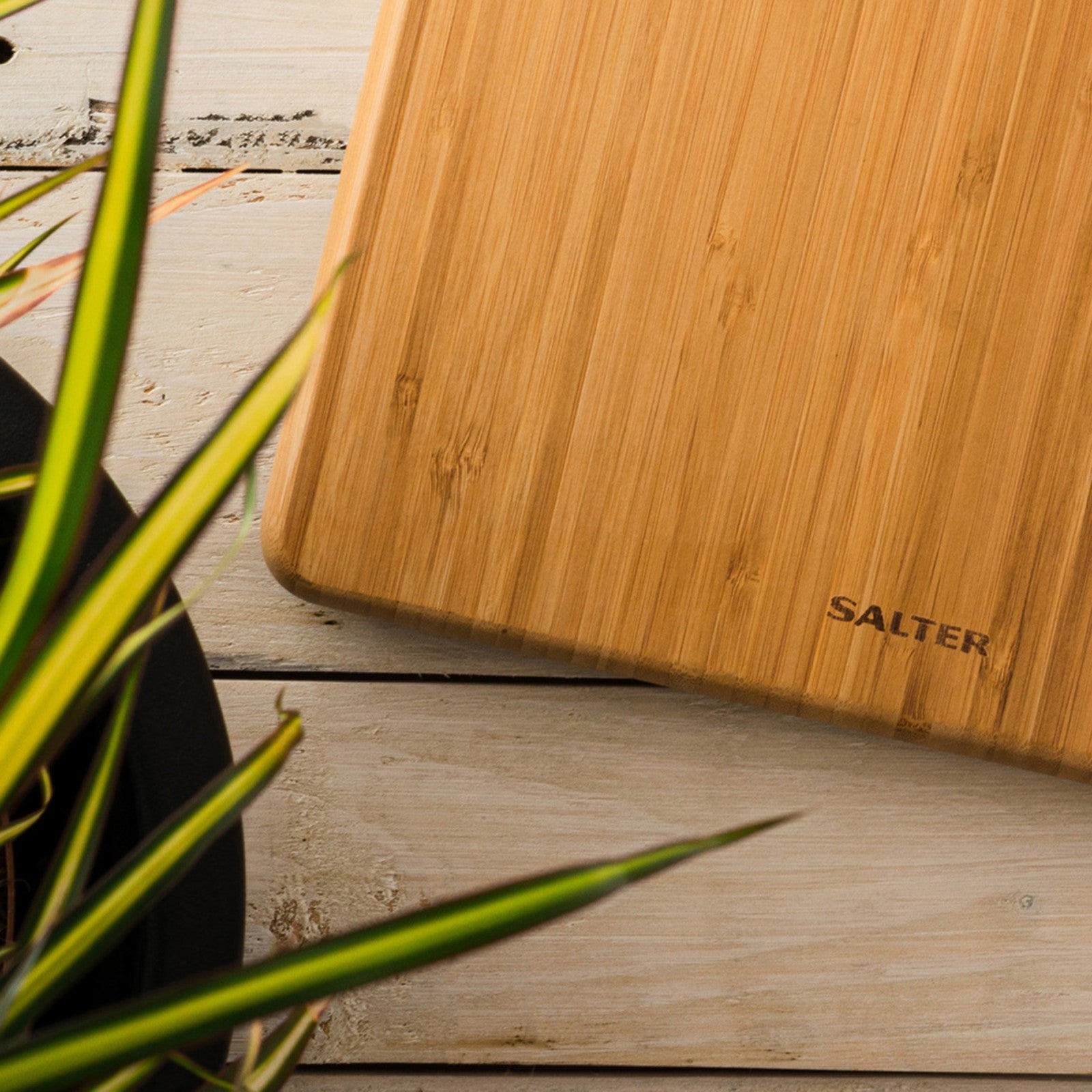 Salter Digital Bathroom Scale FSC Eco Bamboo Platform USB Rechargeable Design